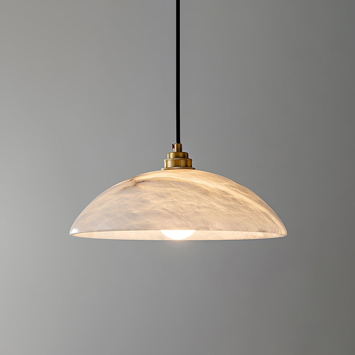 Civorus Dome Pendant Light Alabaster &Brass