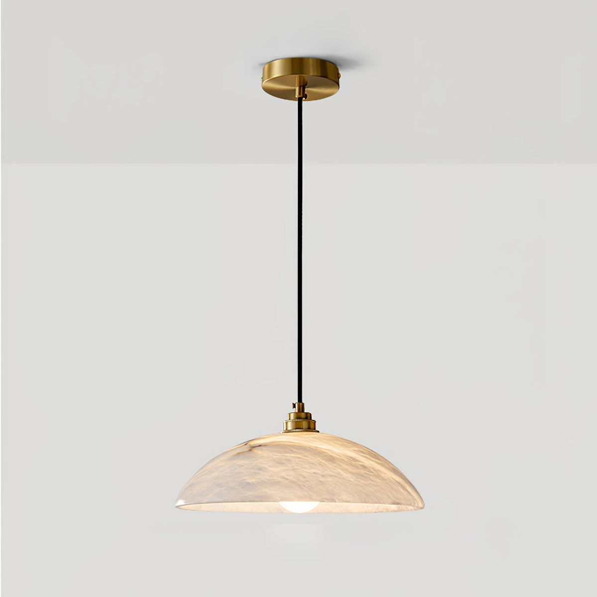 Civorus Dome Pendant Light Alabaster &Brass