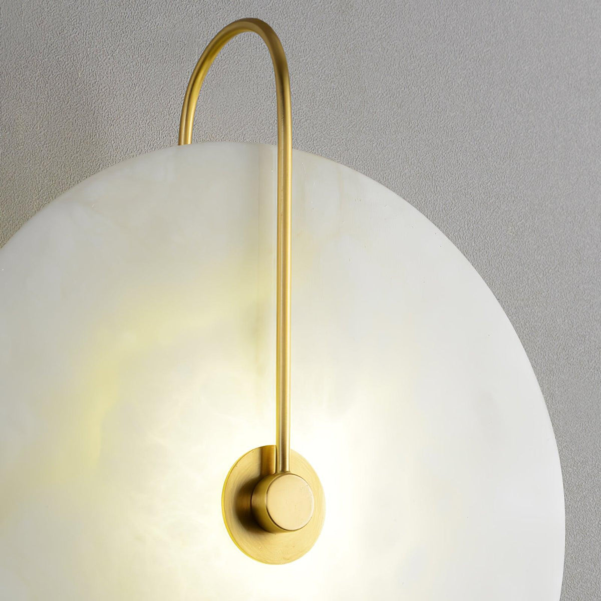 Albeaine Alabaster Globe Plug Wall Lamp