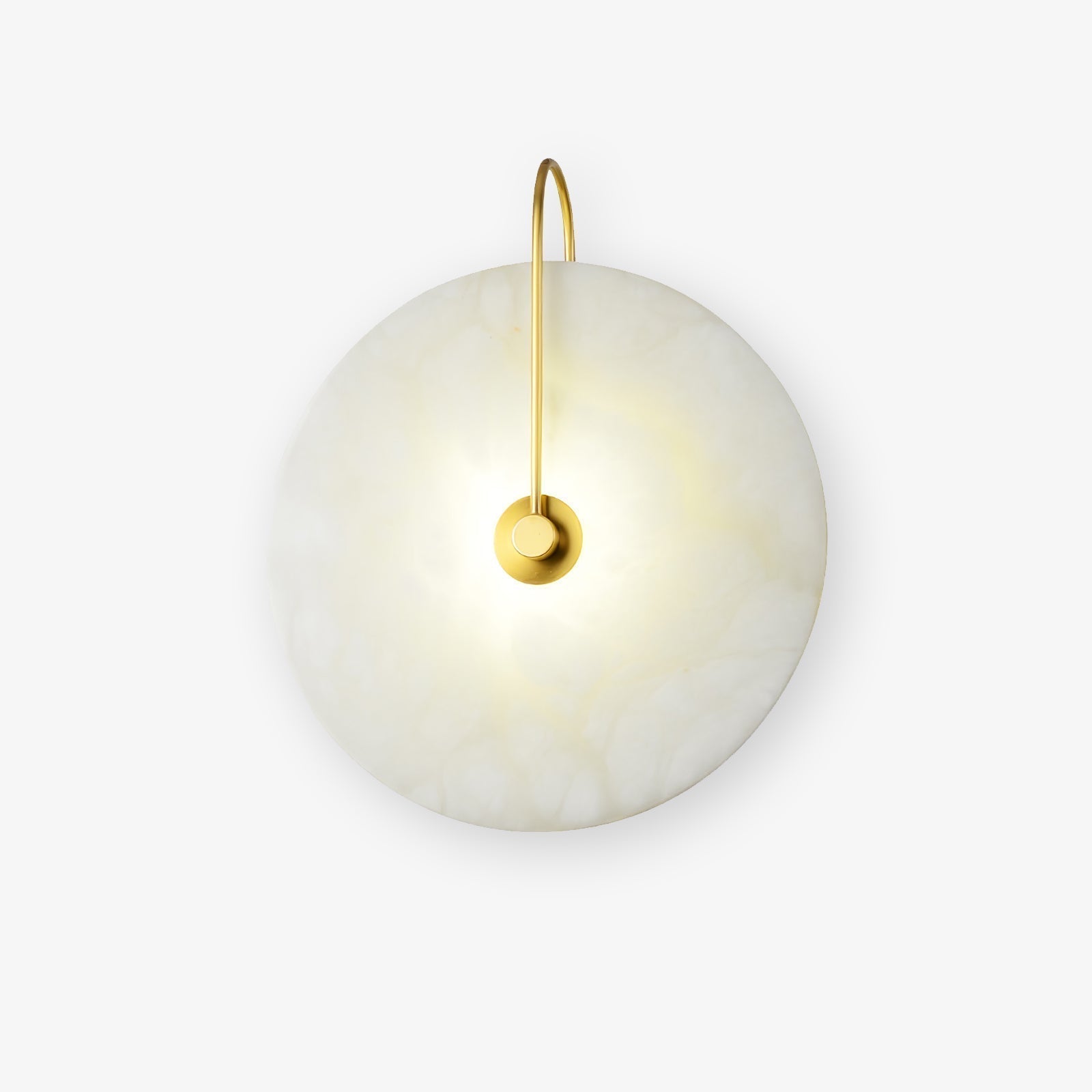 Kristy Alabaster LED Wall Lamp Round Iconic Circular