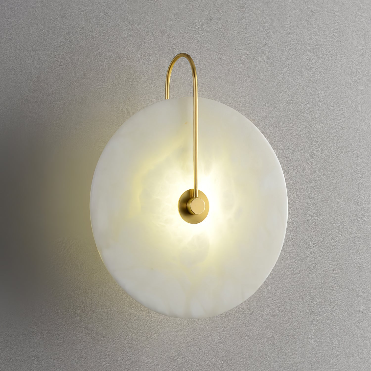 Kristy Alabaster LED Wall Lamp Round Iconic Circular