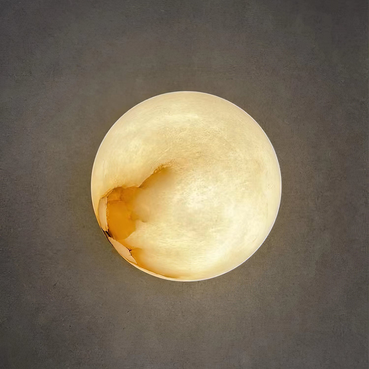 Jadugen Alabaster Mini Orb Wall Lamp
