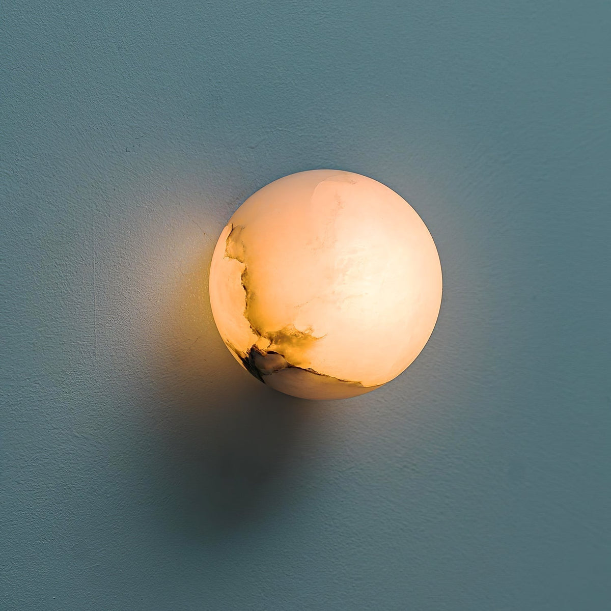 Jadugen Alabaster Mini Orb Wall Lamp