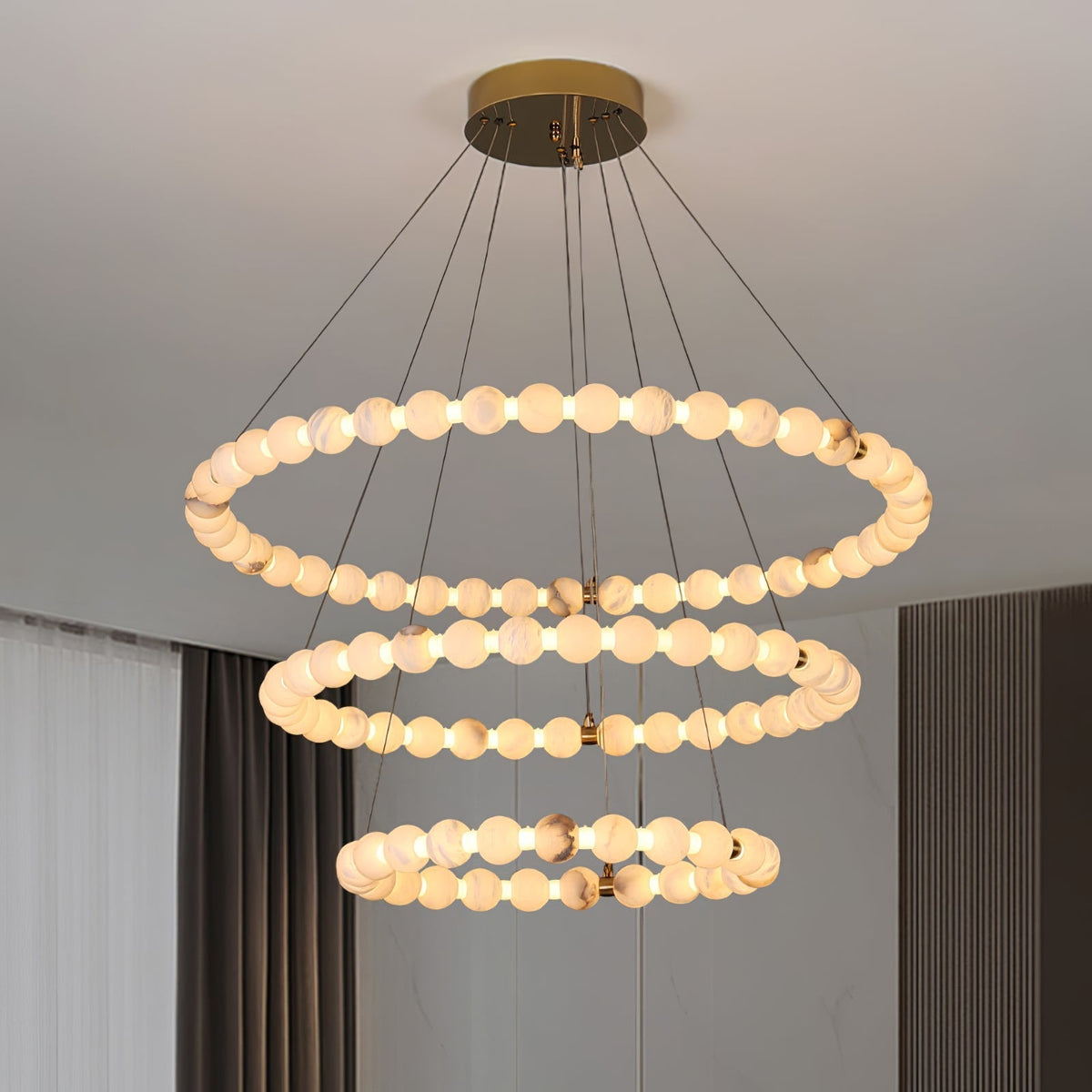 Eirelian Modern Alabaster Pendant Light Chandelier