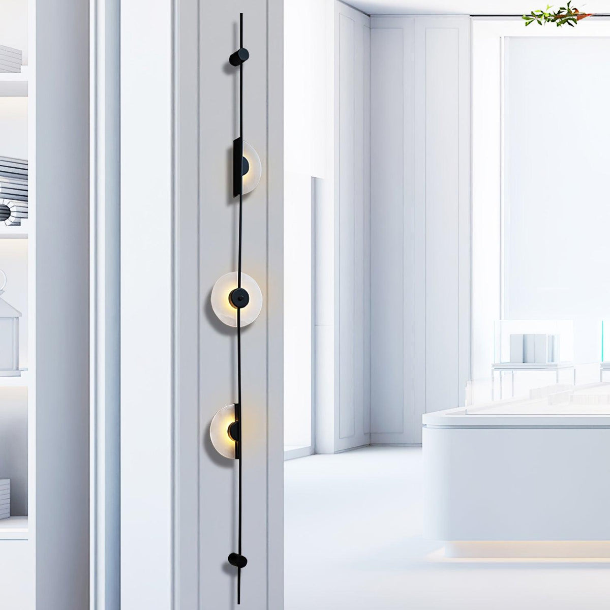 Neron Alabaster Vertical Wall Sconce
