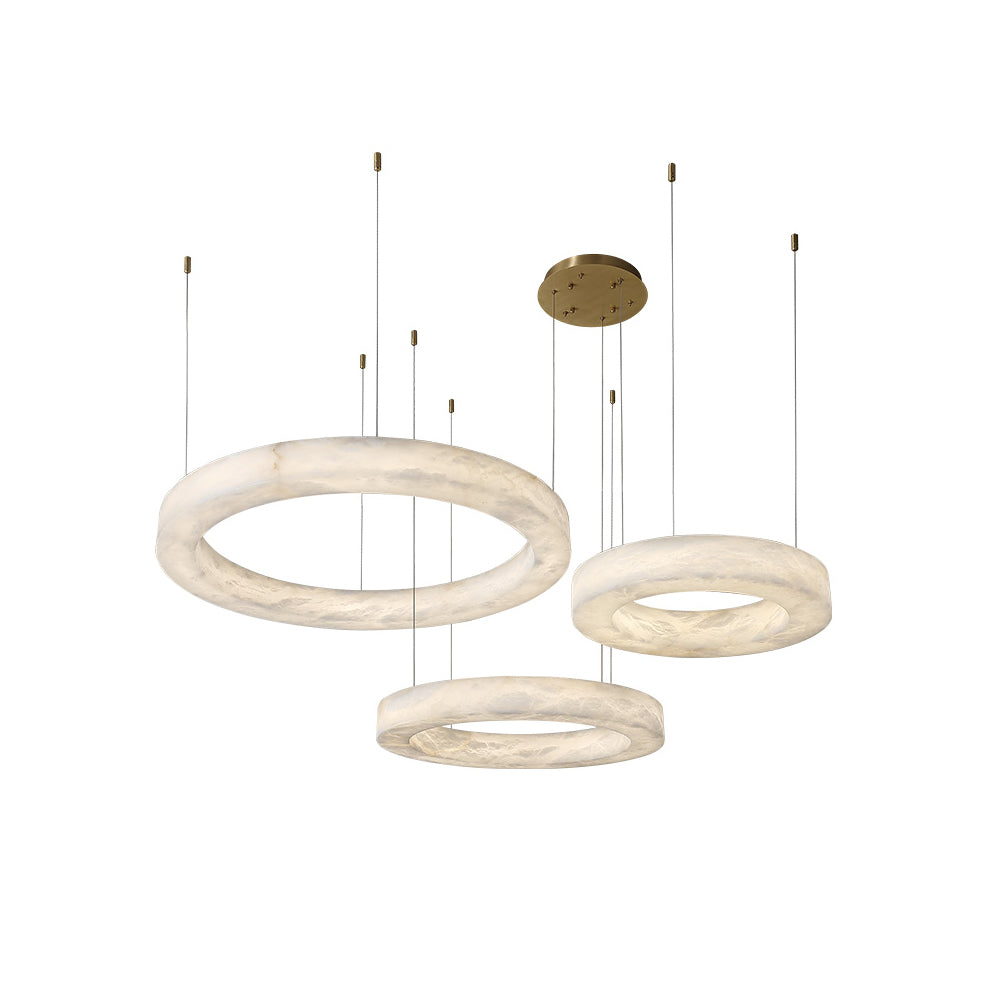 Plotuvyn Postmodern Luxury Ring Alabaster Chandelier