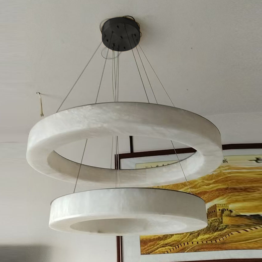 Plotuvyn Postmodern Luxury Ring Alabaster Chandelier