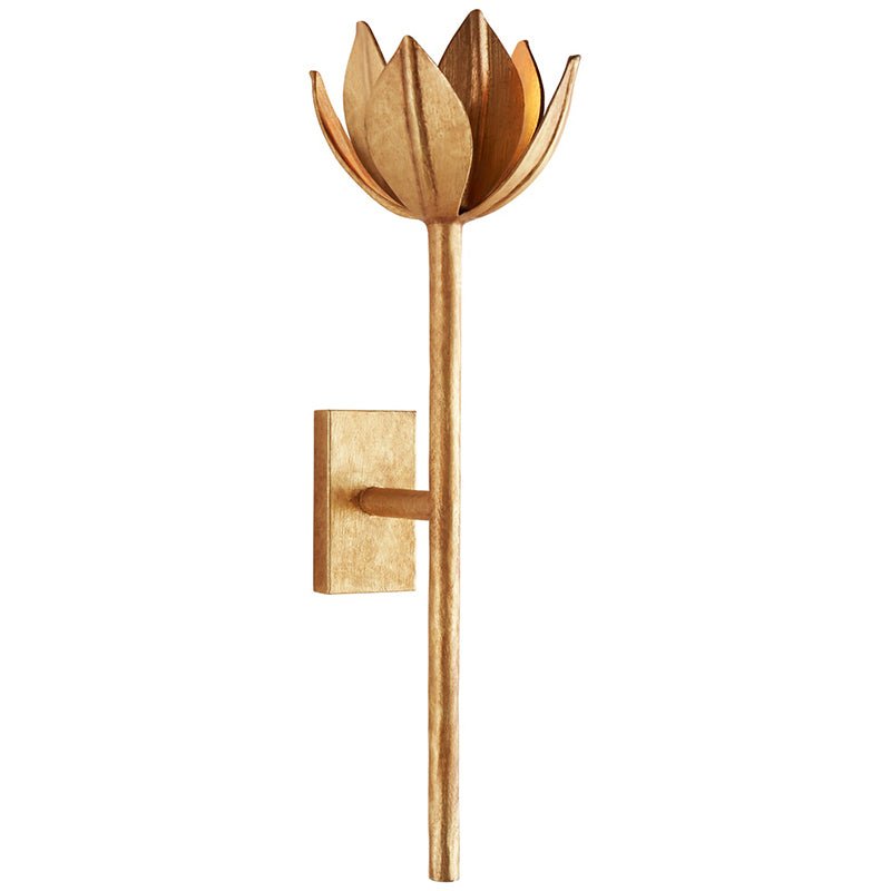 Clira Brass Lotus Bloom Wall Lamp