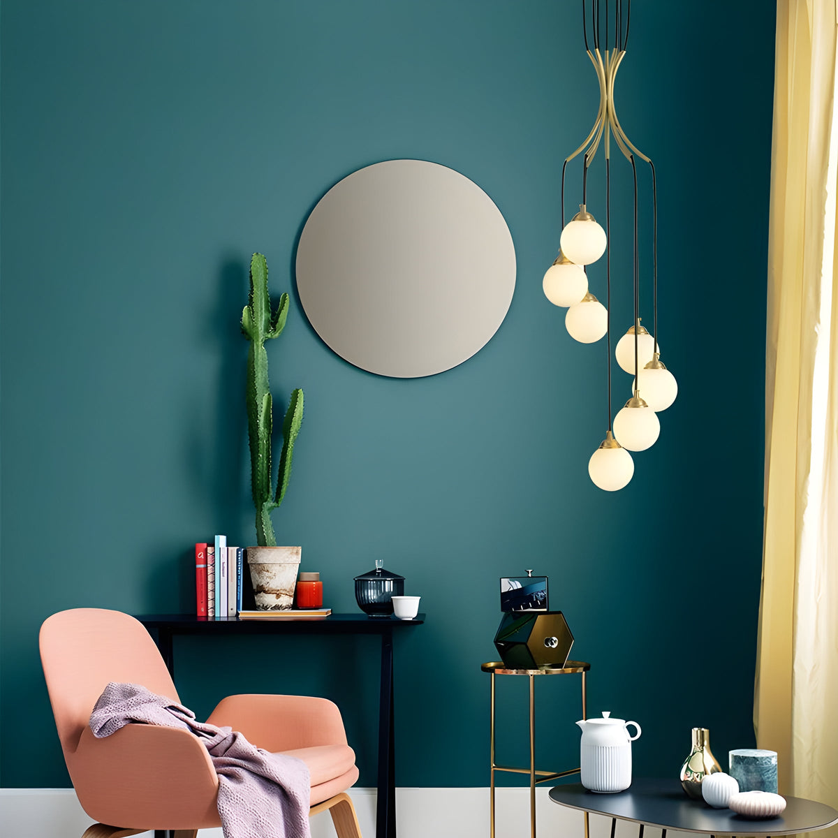 Zoruvyi Modern Minimalist Ball Drop Glass Chandelier