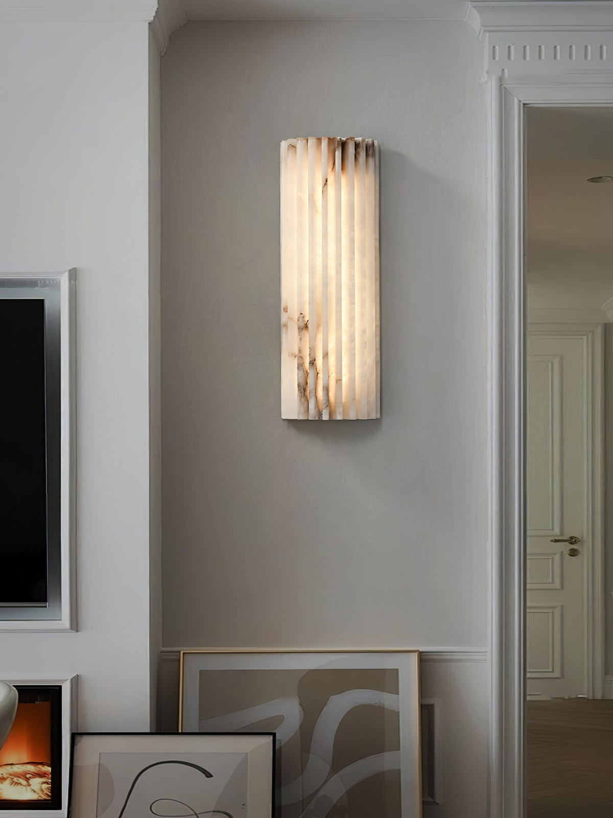 Orvian Wall Lamp Alabaster Minimalist