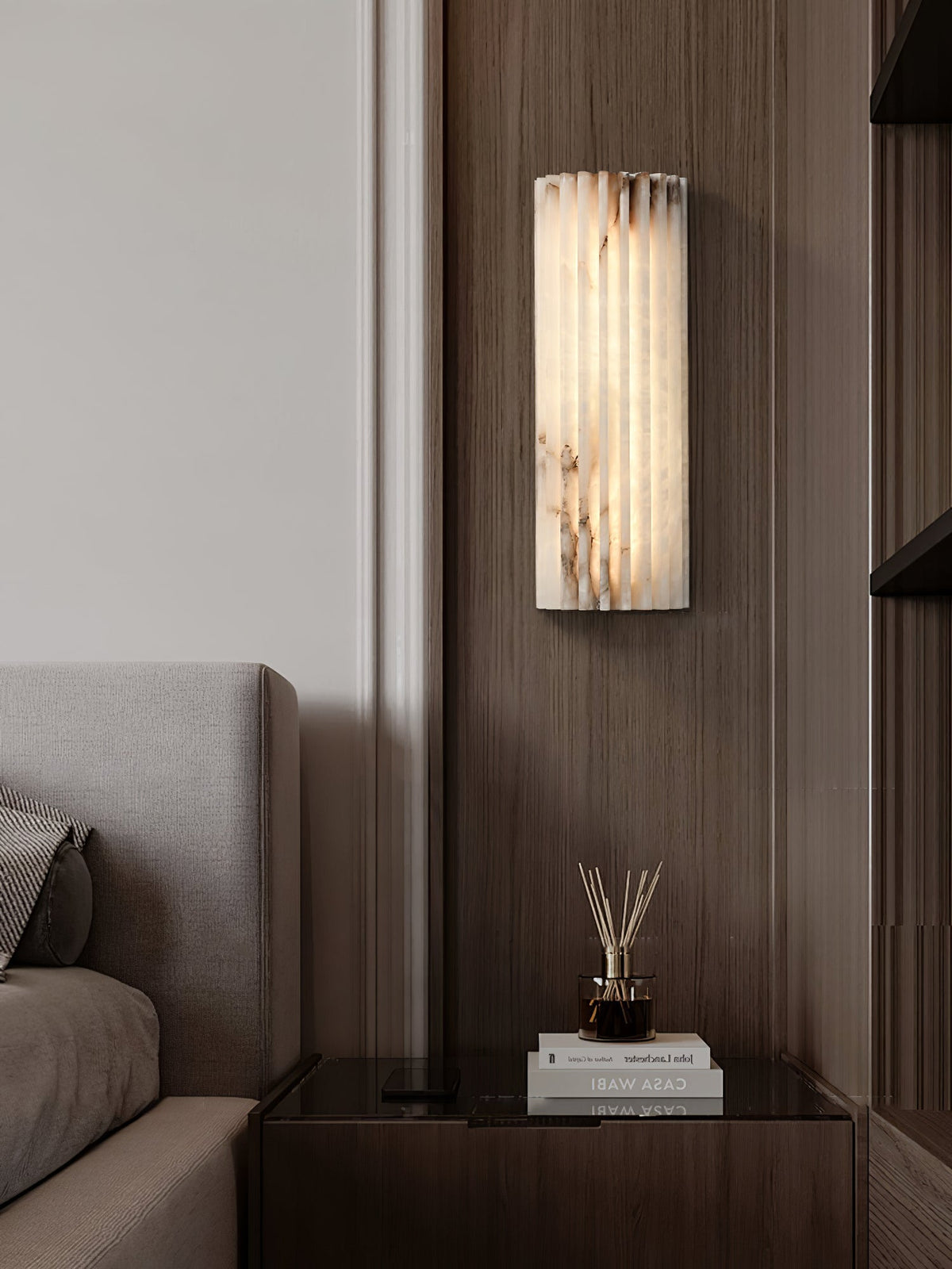 Orvian Wall Lamp Alabaster Minimalist
