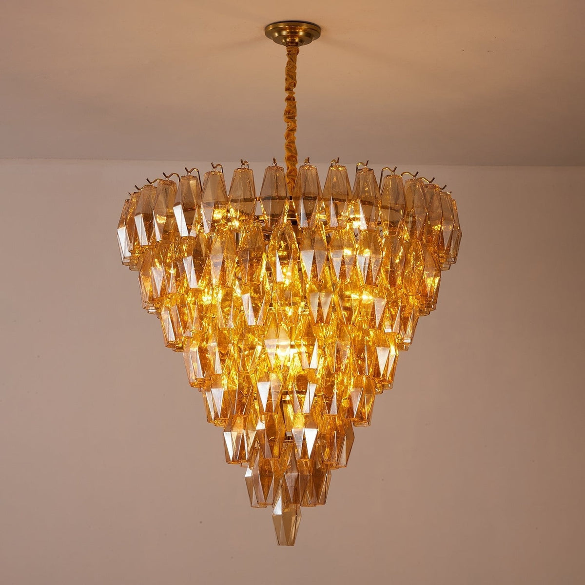 Orelielle Chandelier Amber Empire Prism