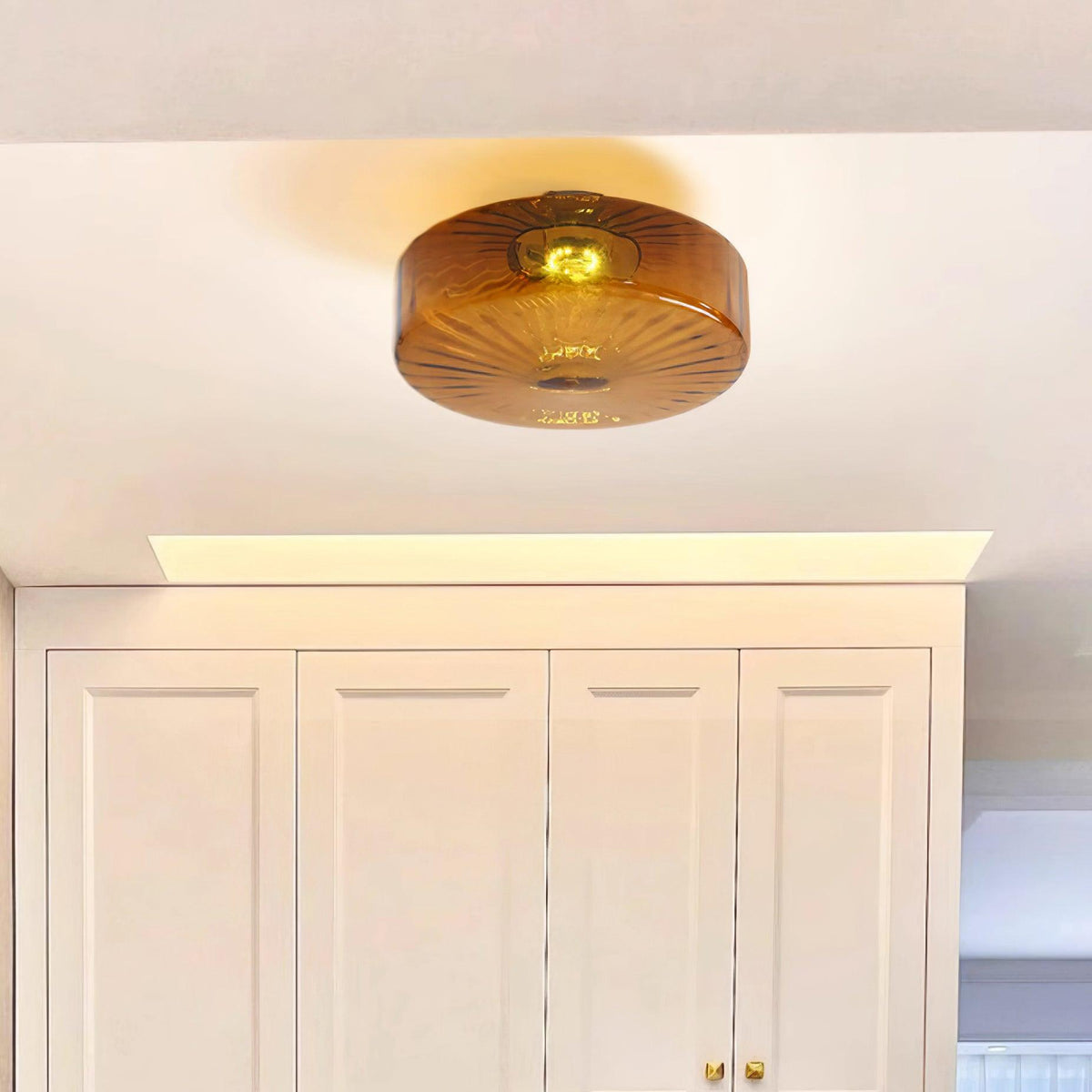 Zaboron Amber Glass Ceiling Light
