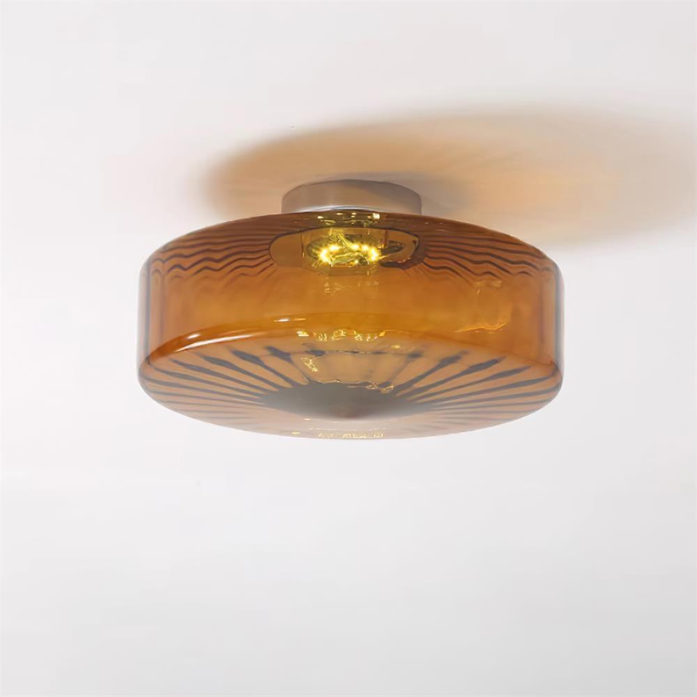 Zaboron Amber Glass Ceiling Light