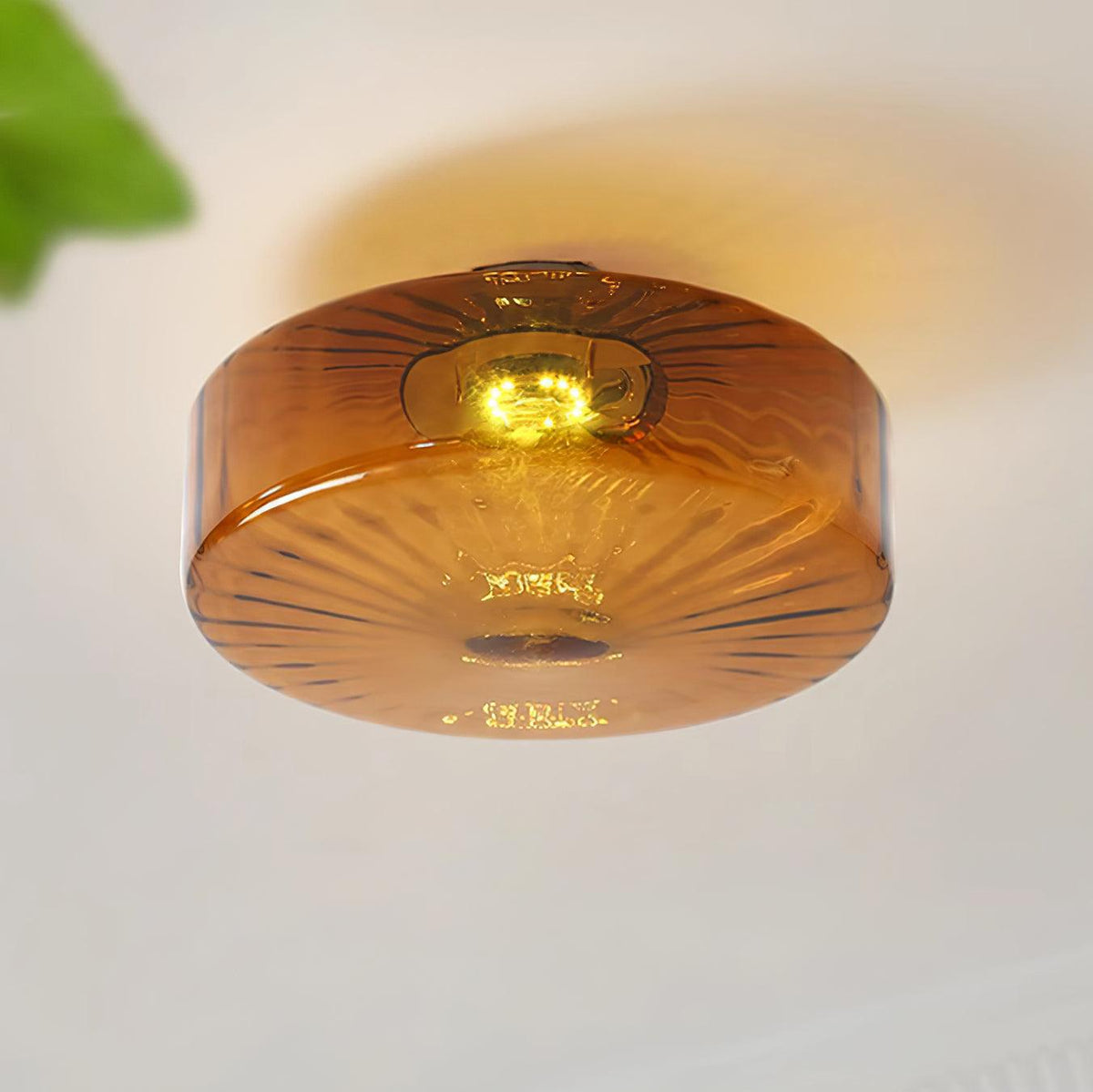Zaboron Amber Glass Ceiling Light