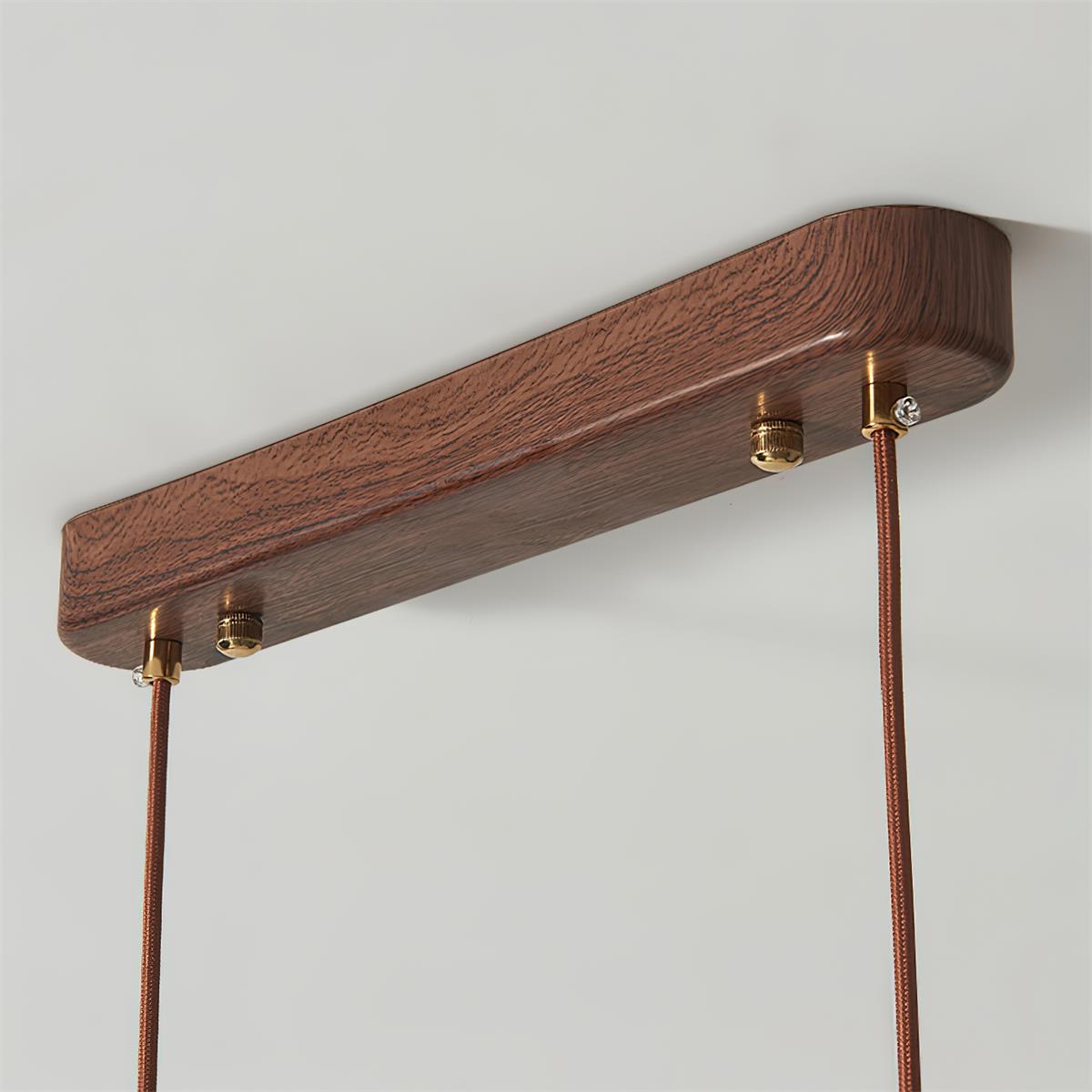 Alviora Pendant Lamp Wood Glass Linear Japandi