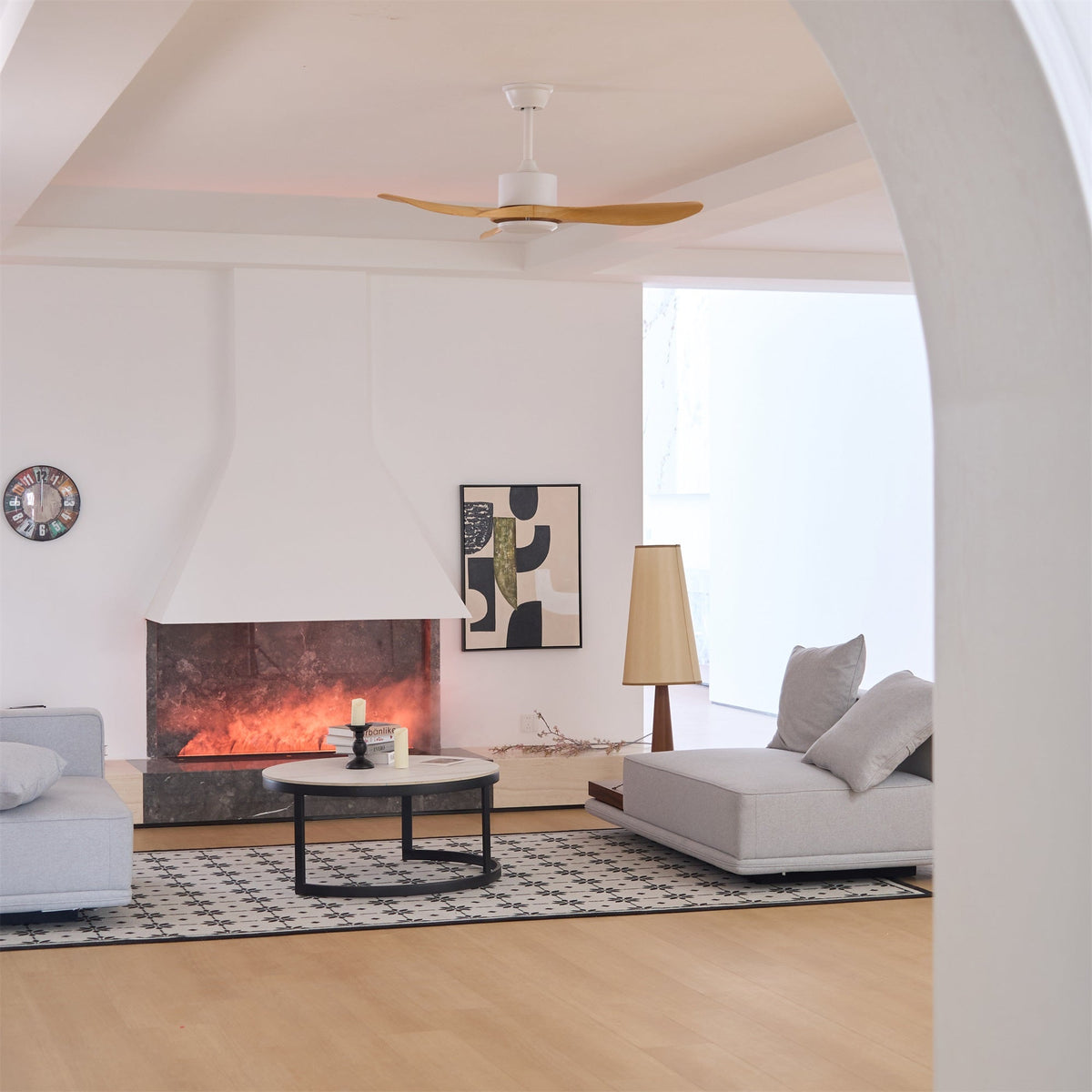 Aldaine Minimalist Wood Ceiling Fan