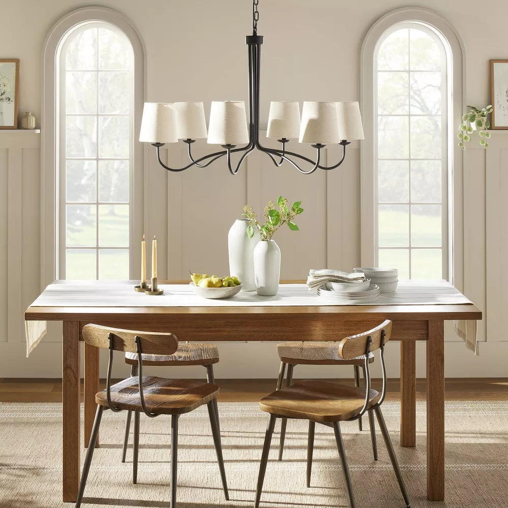 Kvennuvyn Modern Minimalist Metal Fabric Chandelier