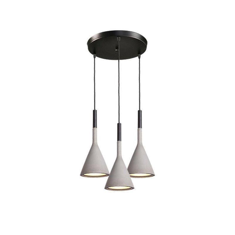 Nixor Pendant Lamp Concrete Conical Industrial