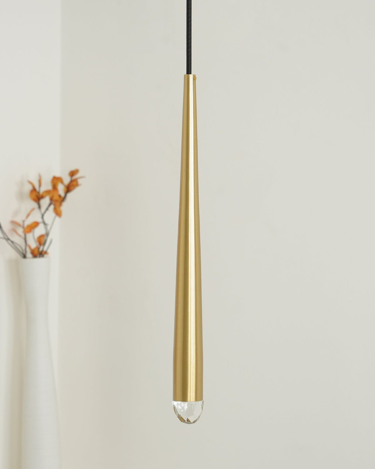 Larry Chandelier Crystal Brass Blackened Silver Staircase