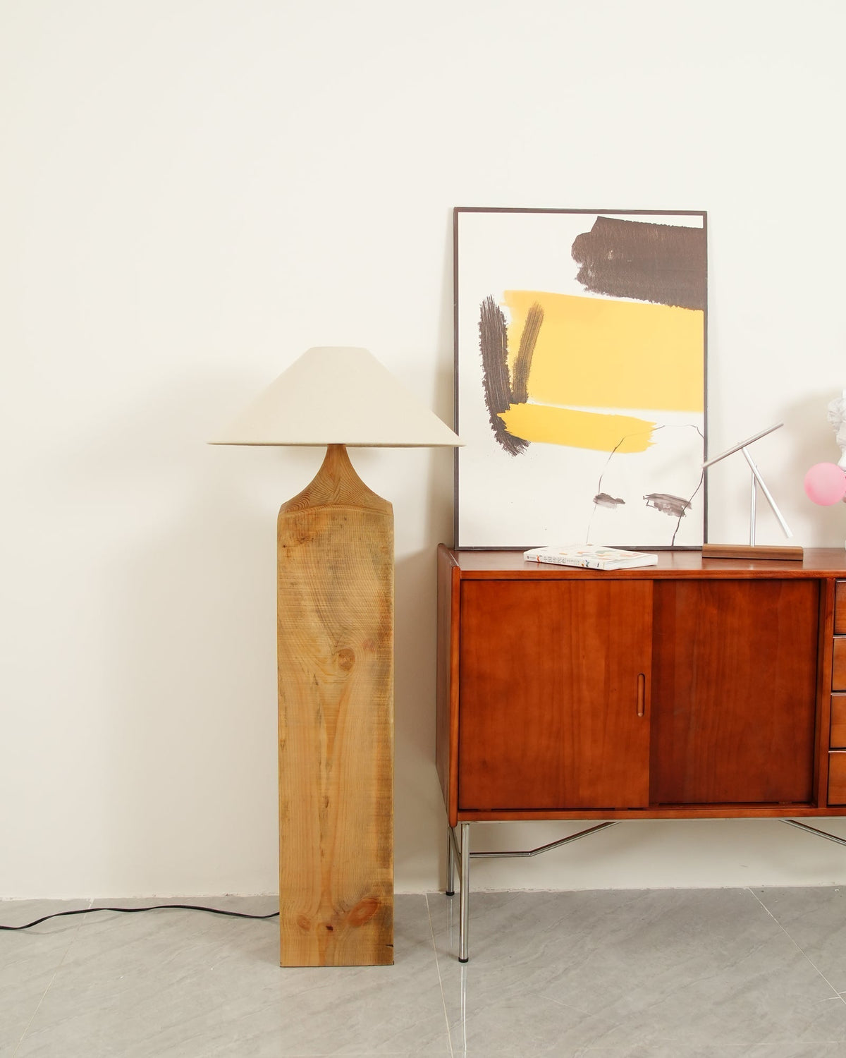 Rustica Timber Column Floor Lamp