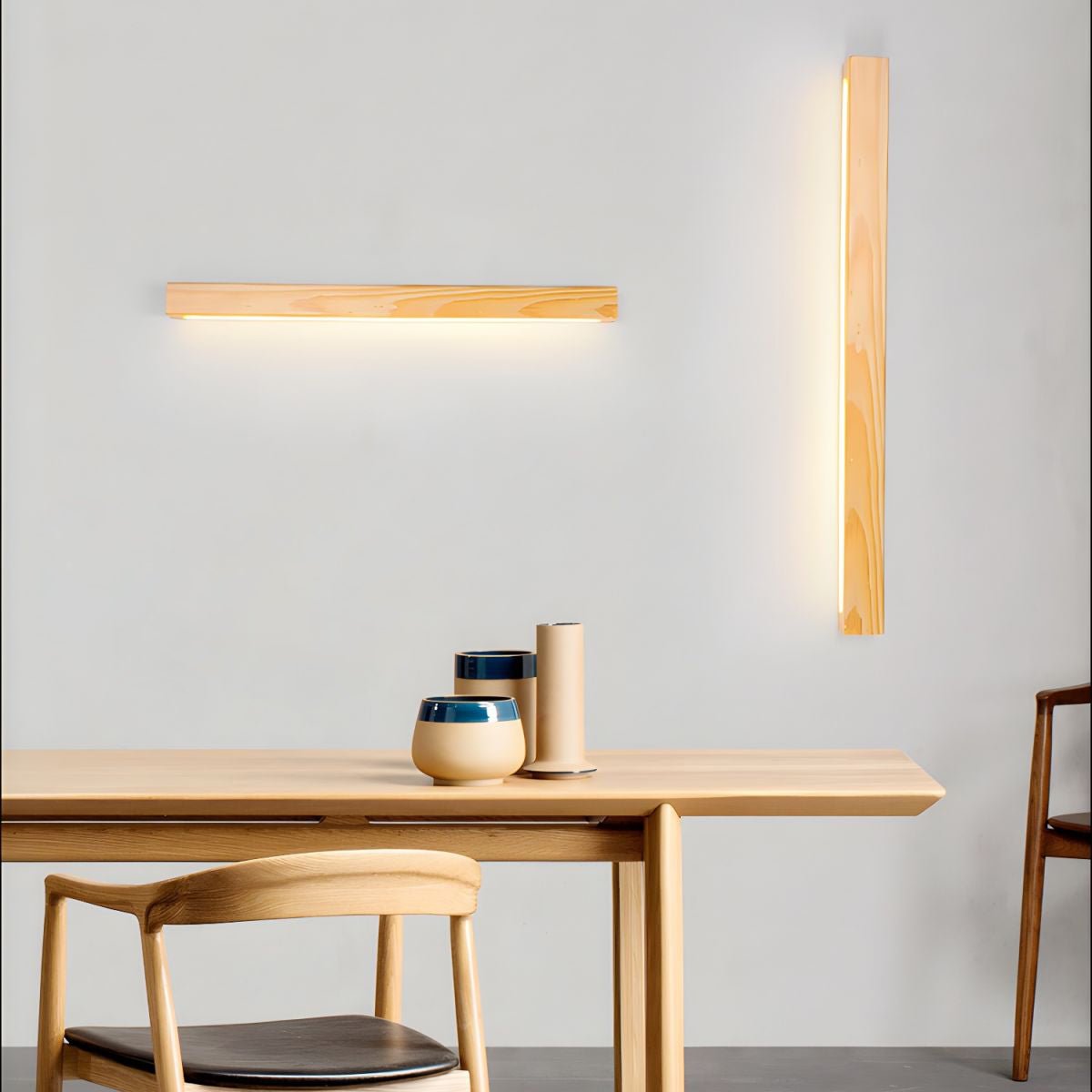 Elvivine Wall Light Wood Linear Minimalist LED