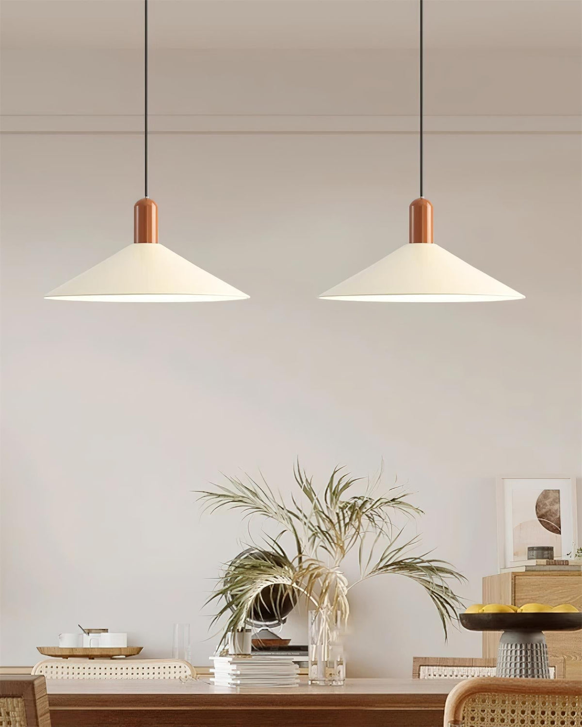 Pendant Light LED Minimalist Cone Hanging Lamp for Kitchen Dining