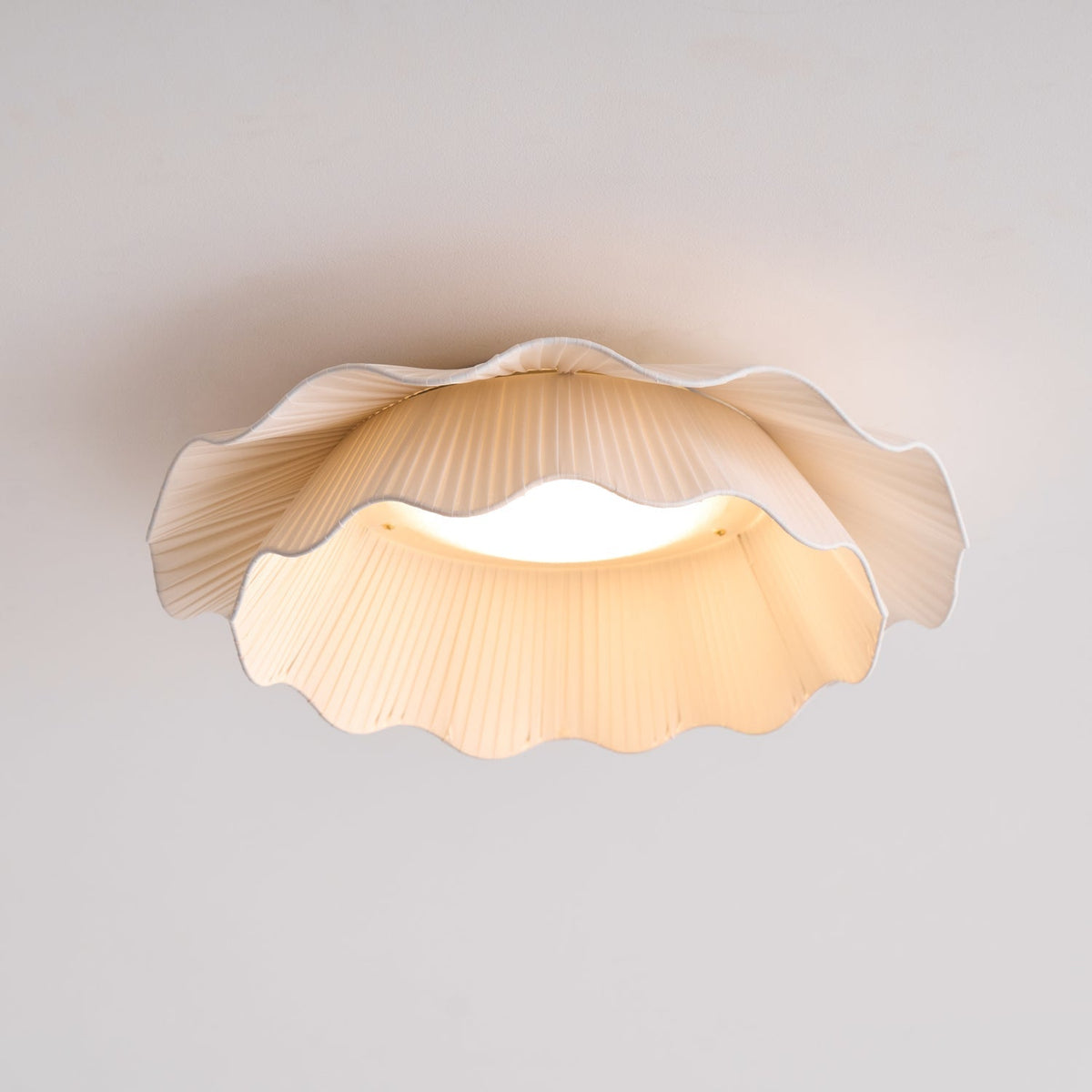 Habibel Fabric Wave Ceiling Light Brass