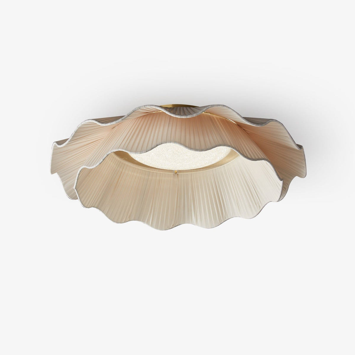 Habibel Fabric Wave Ceiling Light Brass