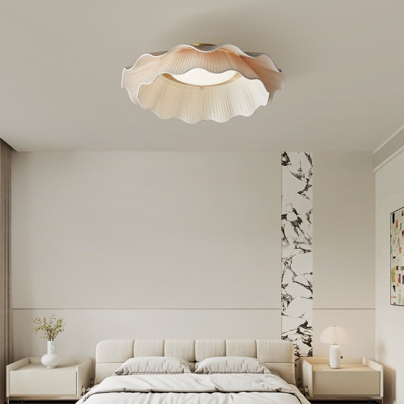 Habibel Fabric Wave Ceiling Light Brass