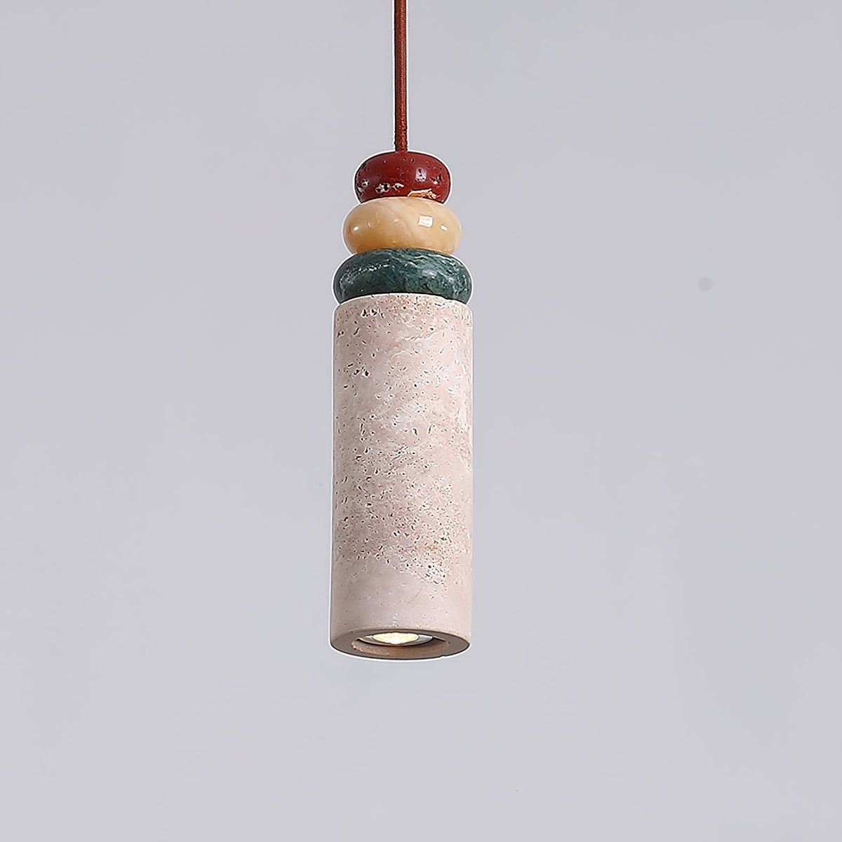 Auron Pendant Lamp Yellow travertine Marble