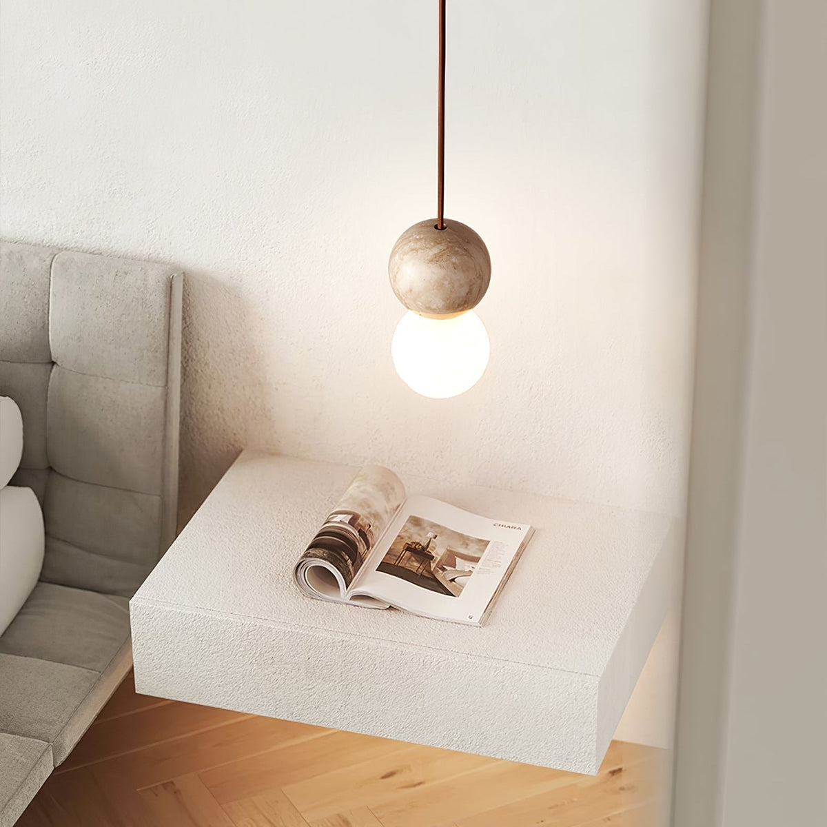 Serinelle Travertine Pendant Light