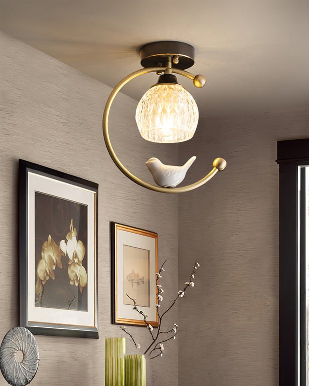 Otis Linearo Artistic Ceramic Bird Ceiling Light