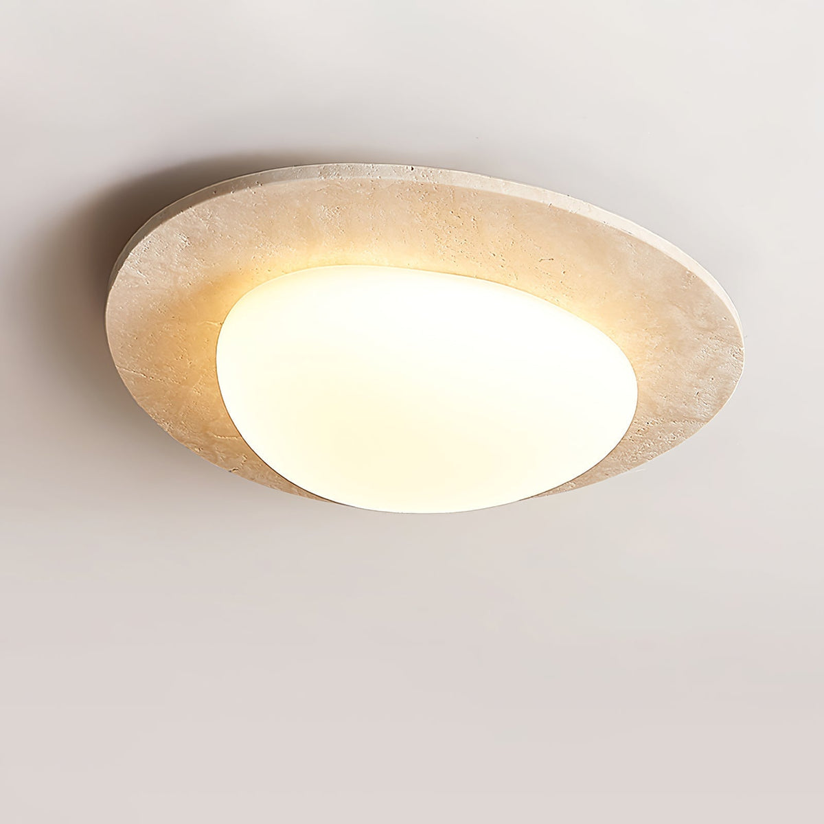 Orlaeisra Circular Travertine Ceiling Light