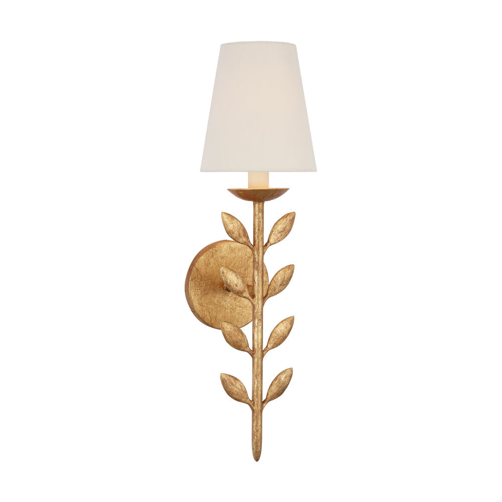 Evoque Gold Leaf Wall Sconce