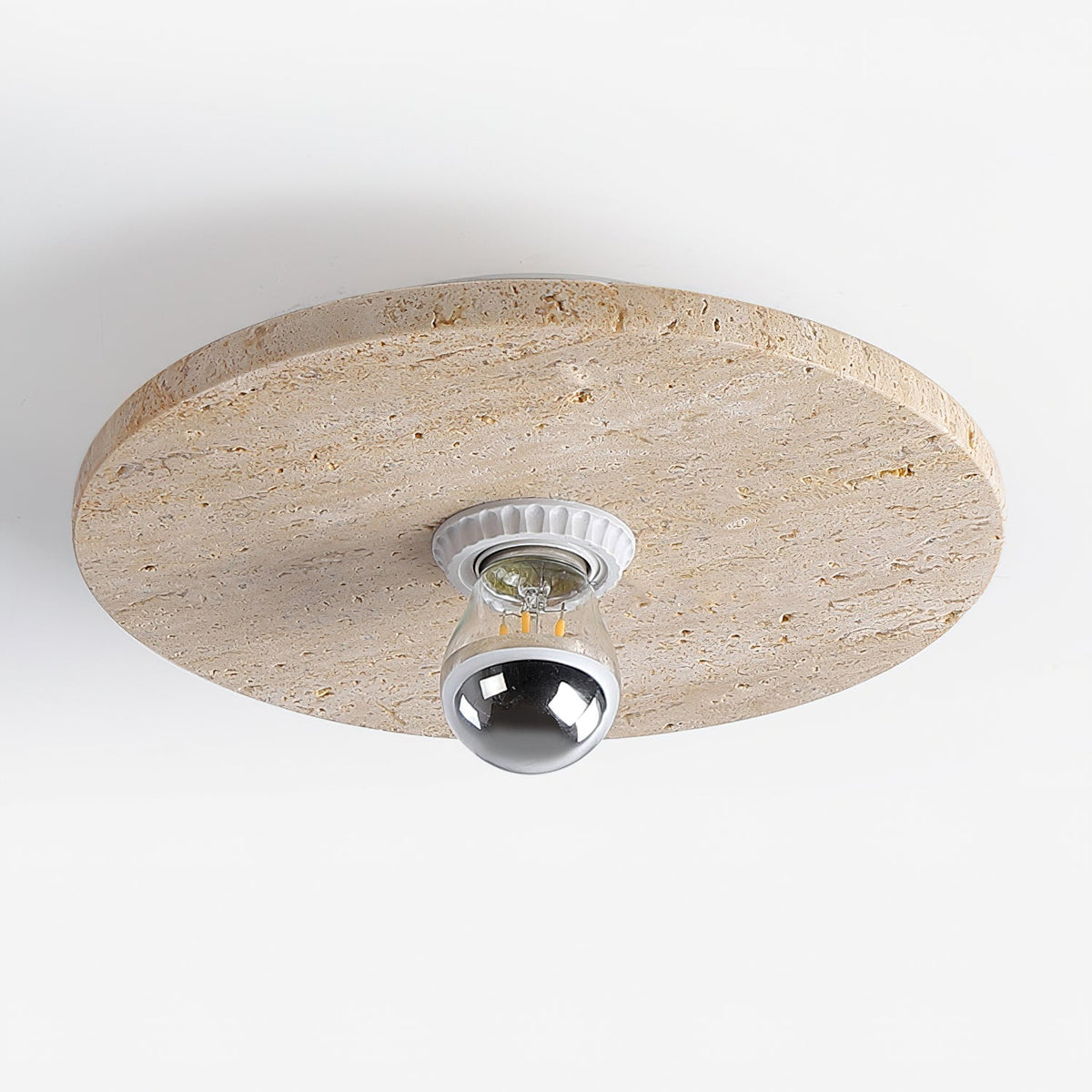 Norarora Travertine Flush Mount Ceiling Light