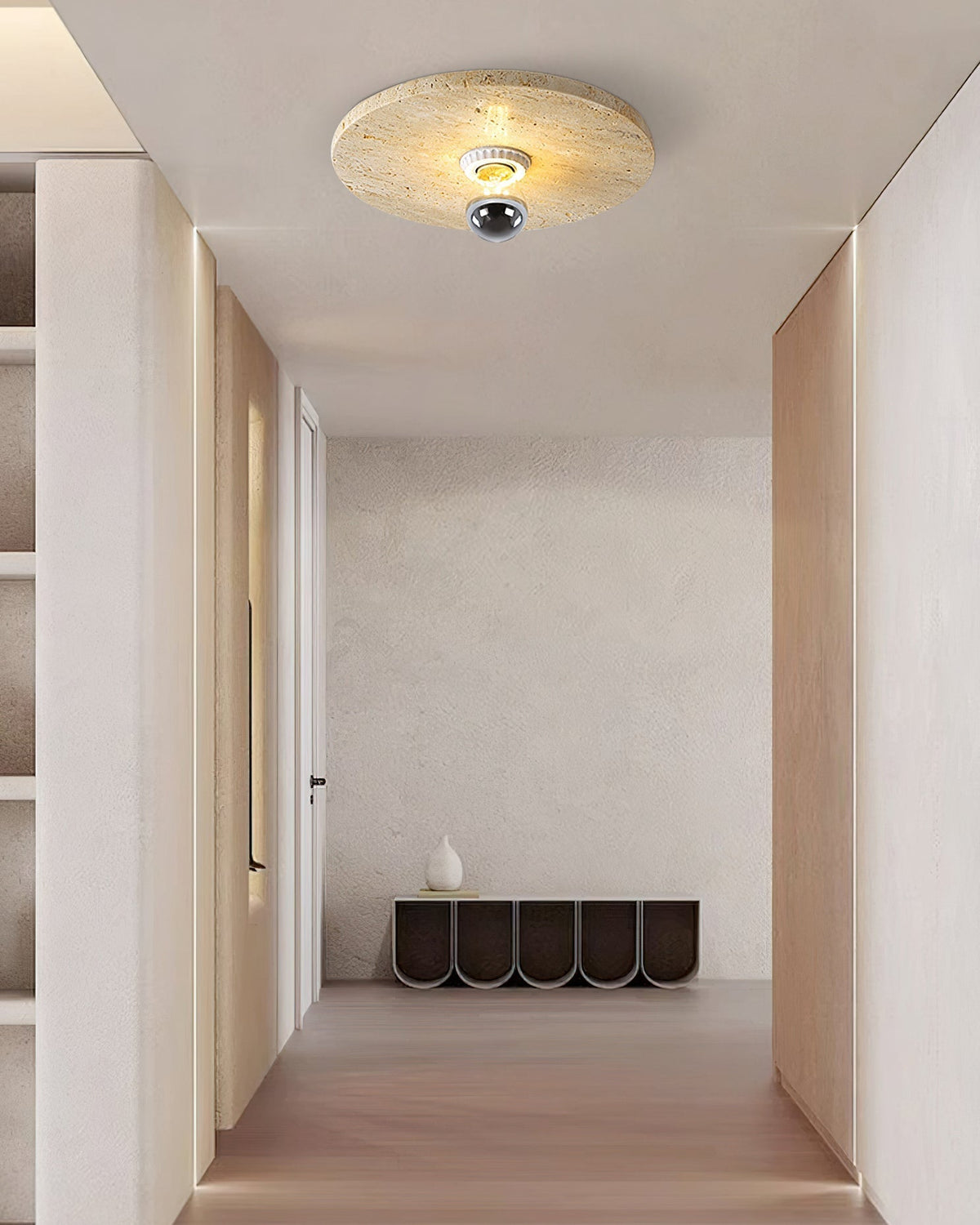 Norarora Travertine Flush Mount Ceiling Light