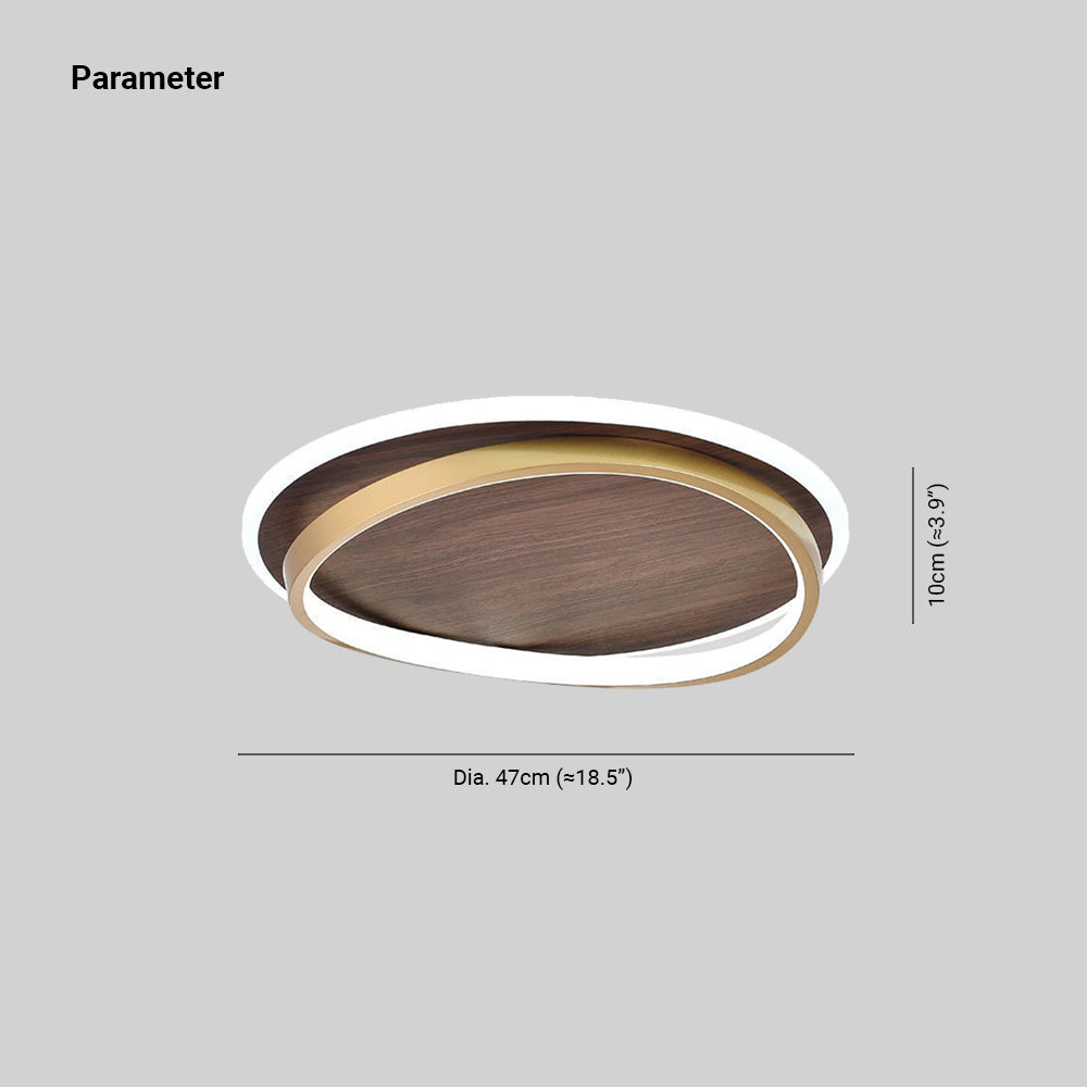Vanoledu Modern Rund Dimmable Ceiling Light Gold Metal Bedroom