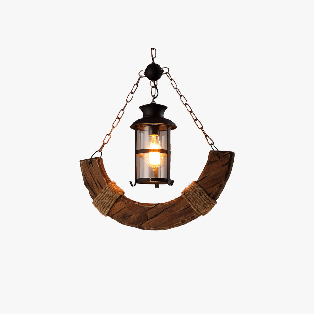 Fudakitu Decorative Pendant Light Wood Brown Dining Room Living Room