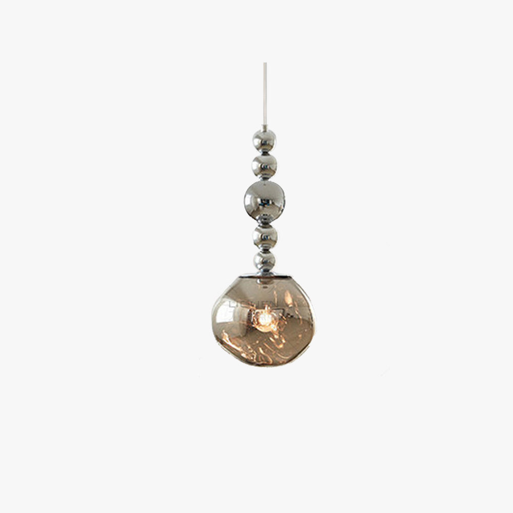 Pikadoke Retro LED Pendant Light Chrome Metal/ Bedroom