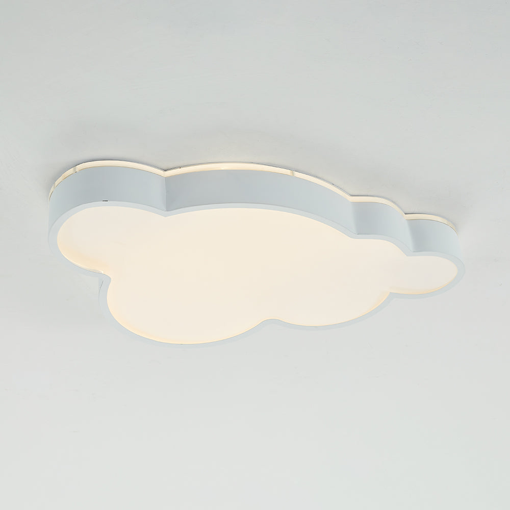 Widokal Modern Flush Mount Cloud Ceiling Light, White, Metal