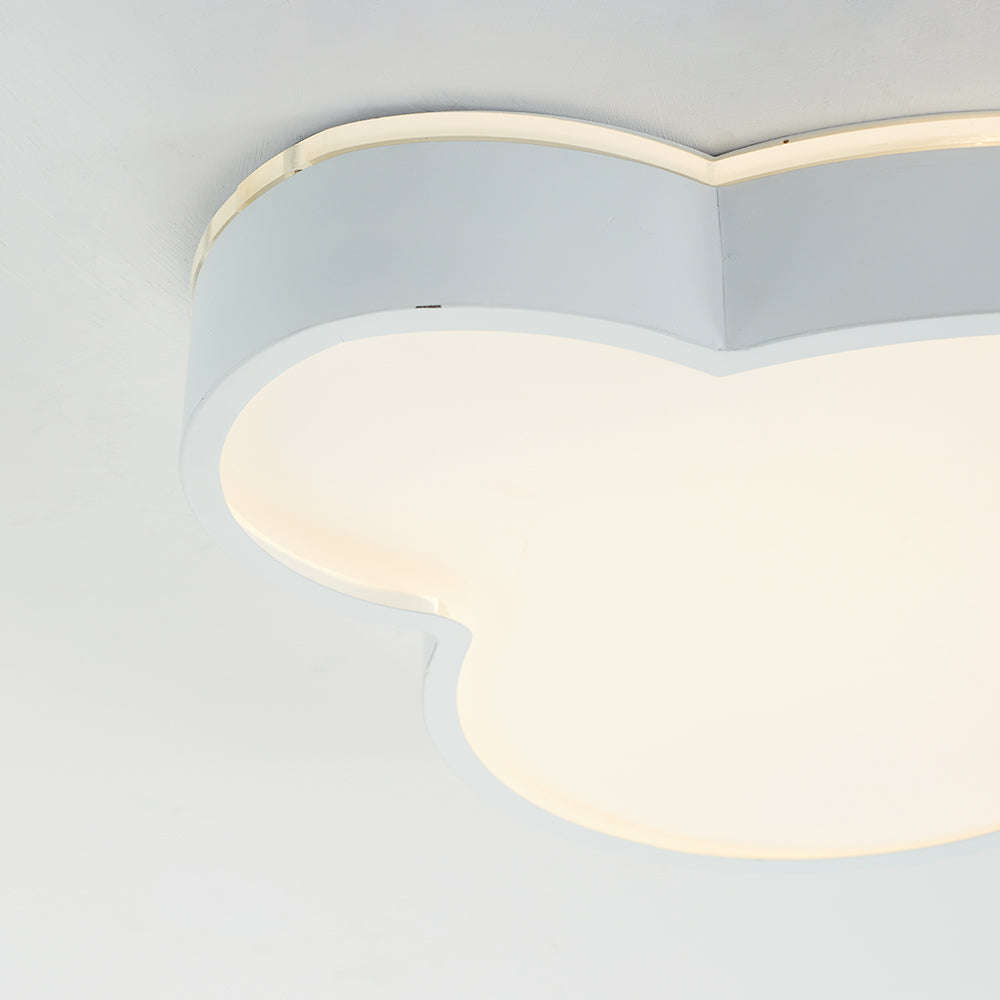 Widokal Modern Flush Mount Cloud Ceiling Light, White, Metal