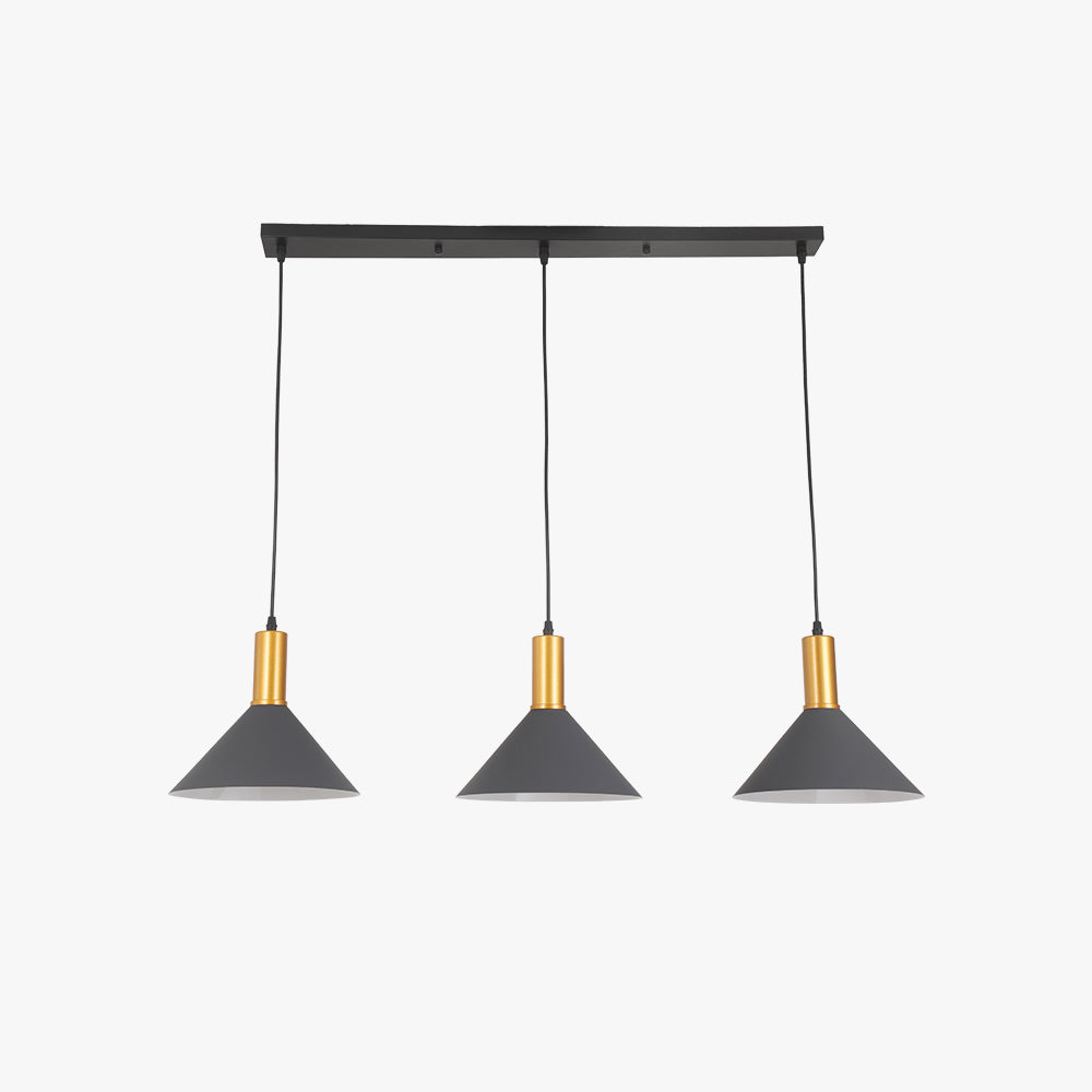 Hipobin Modern Minimalist Conic Industrial Cluster Pendant Light, Blue, Metal