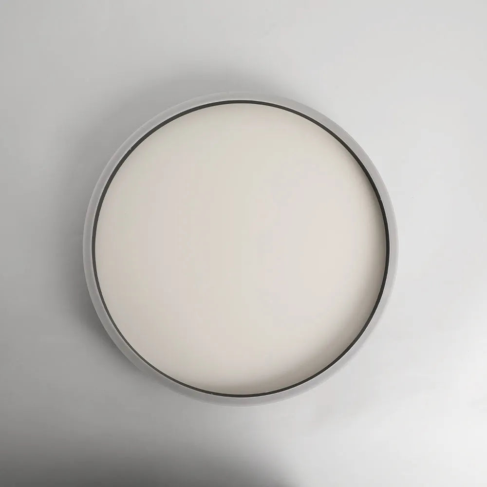 Dunomut Minimalist Ring Metal Flush Mount Ceiling Light, Black