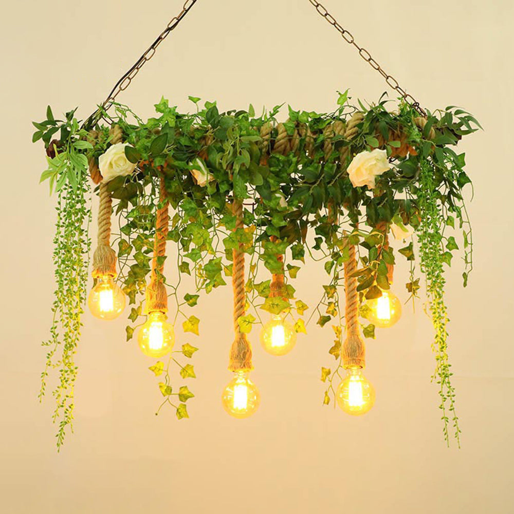 Wogapoli Natural Decorative Metal/Glass Pendant Light, Green