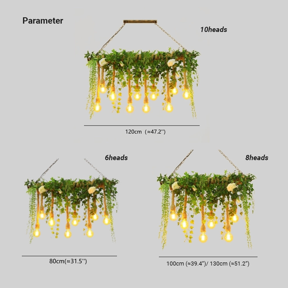Wogapoli Natural Decorative Metal/Glass Pendant Light, Green