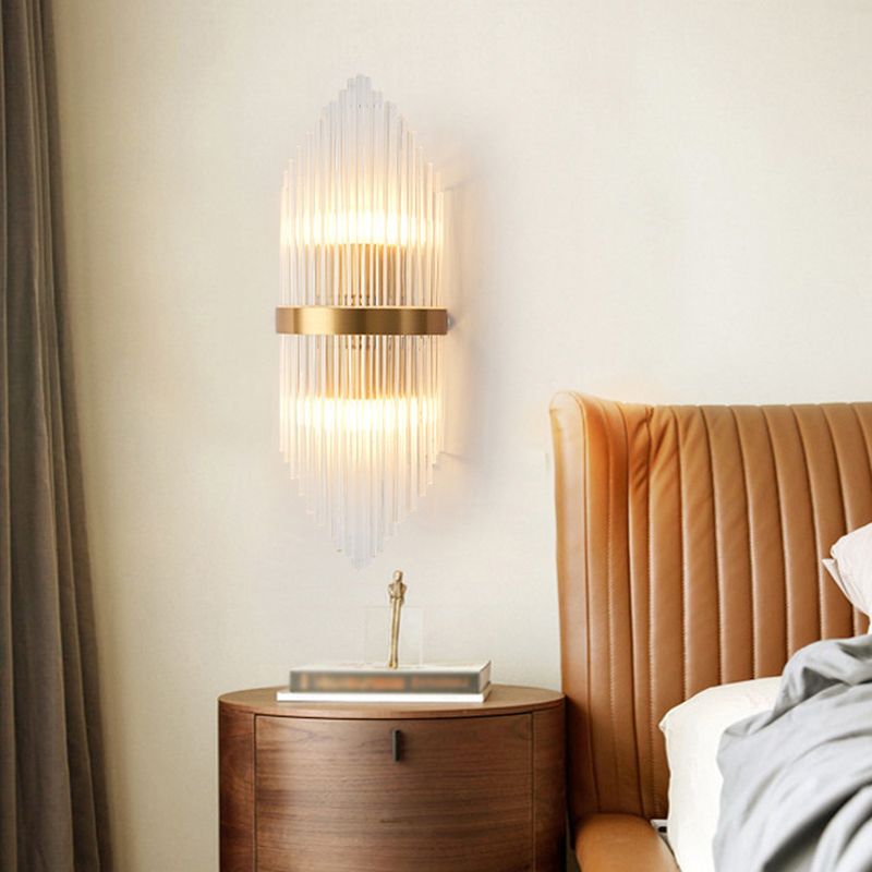 Muvorimo Luxury Gold Crystal Bedroom Bedside Wall Lamp