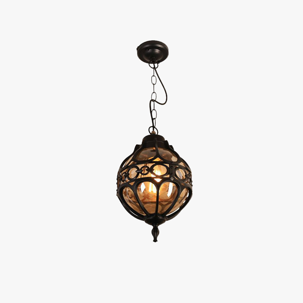Mumakoke Loft Sphere Vintage Farmhouse Rustic Pendant Light Black/Bronze Dining Room