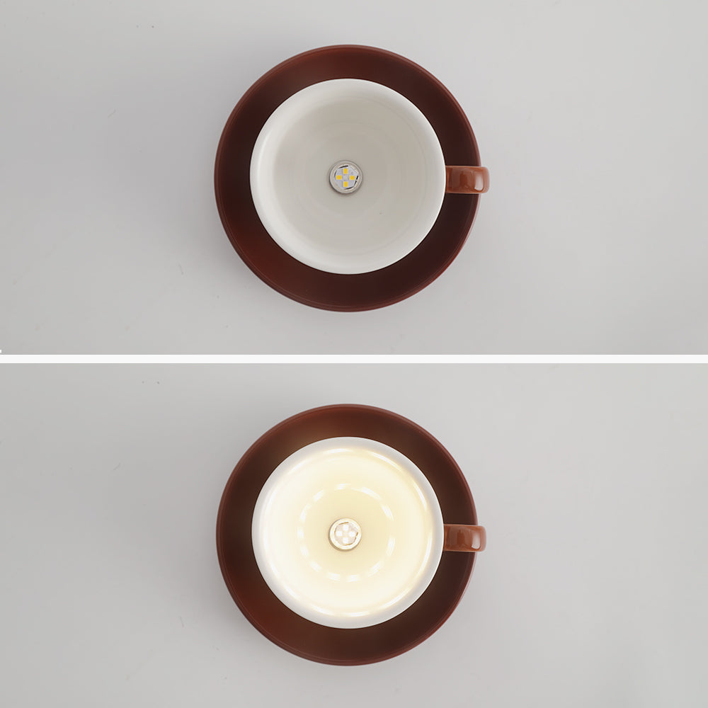 Rulenero Modern Coffee Cups Ceramic Flush Ceiling Lighting