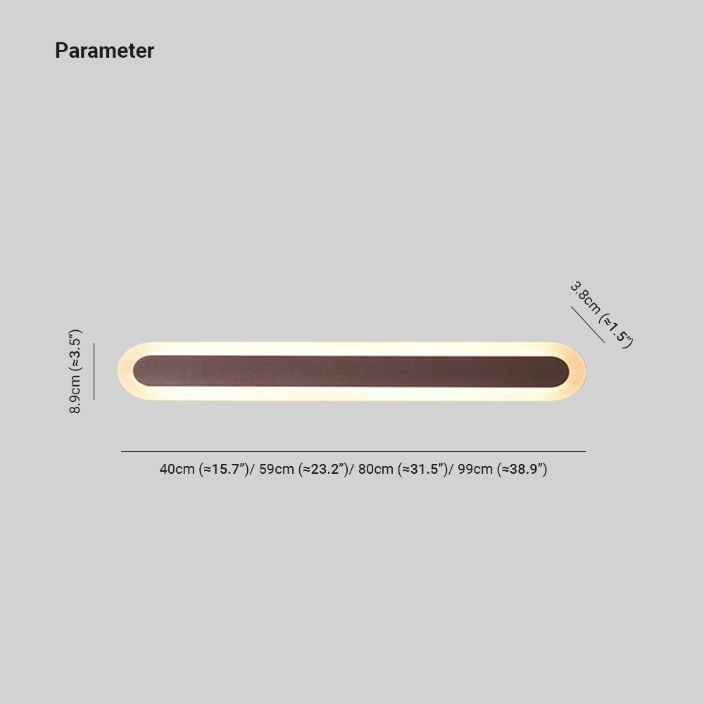Povetul Modern Linear Vanity Wall Lamp, White/Brown, Bathroom